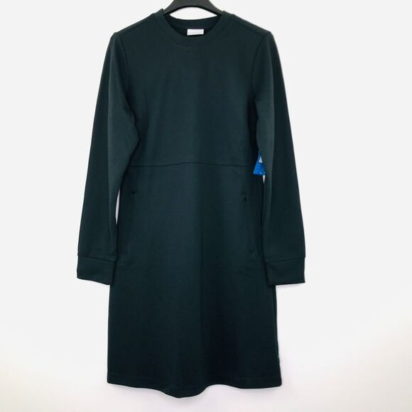 Columbia Dresses & Skirts - Columbia Women's Medium Dress Black Firwood Ottoman Long Sleeve A-Line NWT AX30